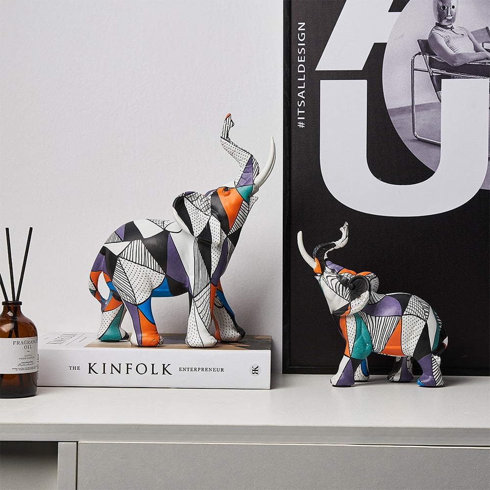 Figurka Dekoracyjna | Słoń Artystyczny Ozdoba-Figurine-Miloska