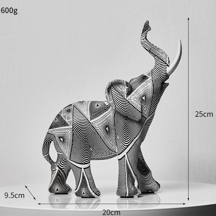 Figurka Dekoracyjna | Słoń Artystyczny Ozdoba-Figurine-Miloska