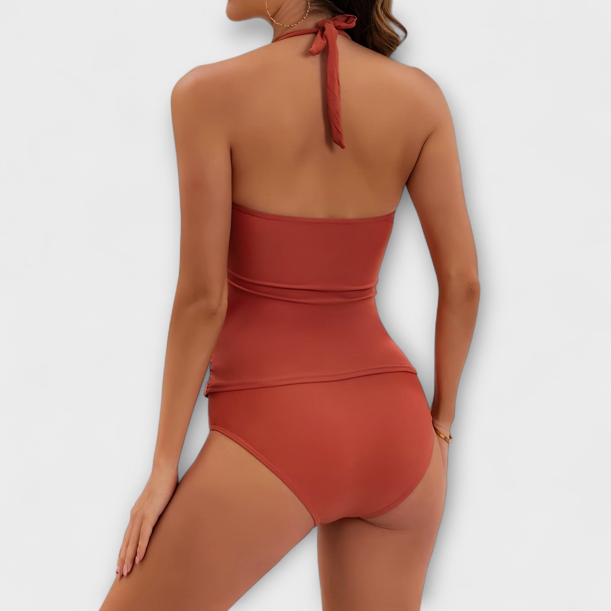 Strój Kąpielowy Damski | Klasyczny Strój Z Wysokim Stanem-Women Swimsuit-Miloska