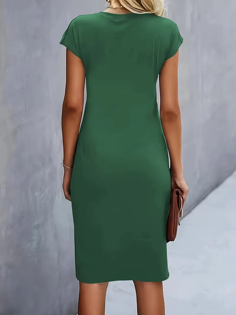 Sukienka Midi Bodycon | Sukienka Do Biura-Women Dress-Miloska