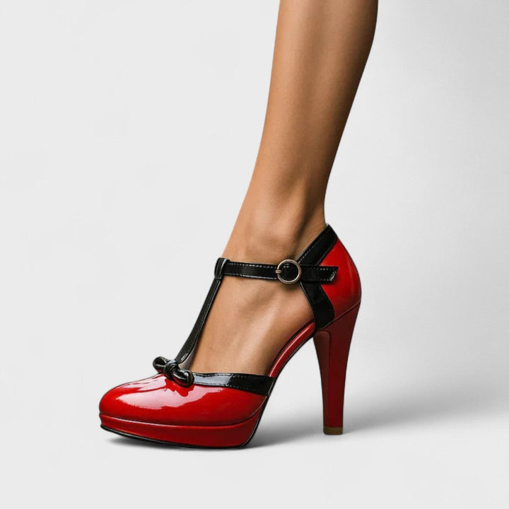 Szpilki Damskie | Buty Na Wysokim Obcasie Z Paskiem-Women Heels-Miloska