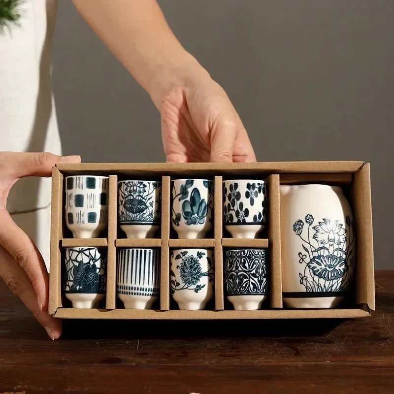 Zestaw Do Sake | Japońska Ceramika Czarki-Drinkware Set-Miloska