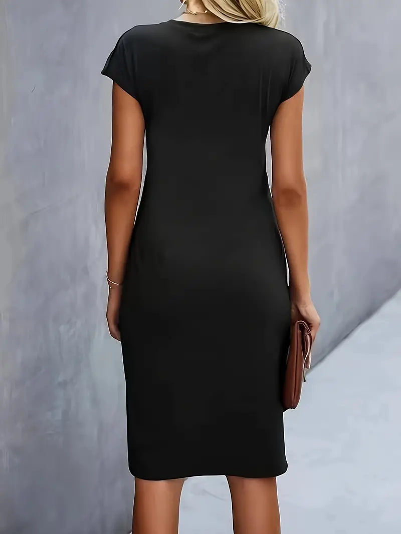 Sukienka Midi Bodycon | Sukienka Do Biura-Women Dress-Miloska