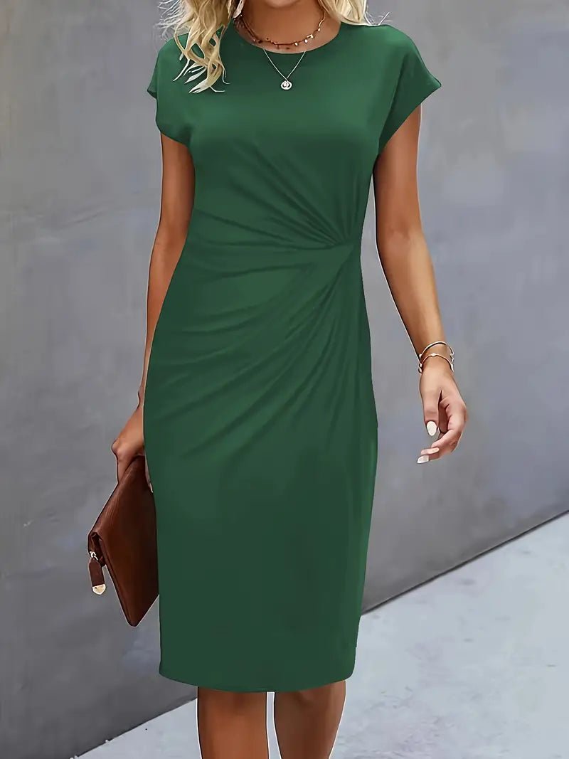 Sukienka Midi Bodycon | Sukienka Do Biura-Women Dress-Miloska