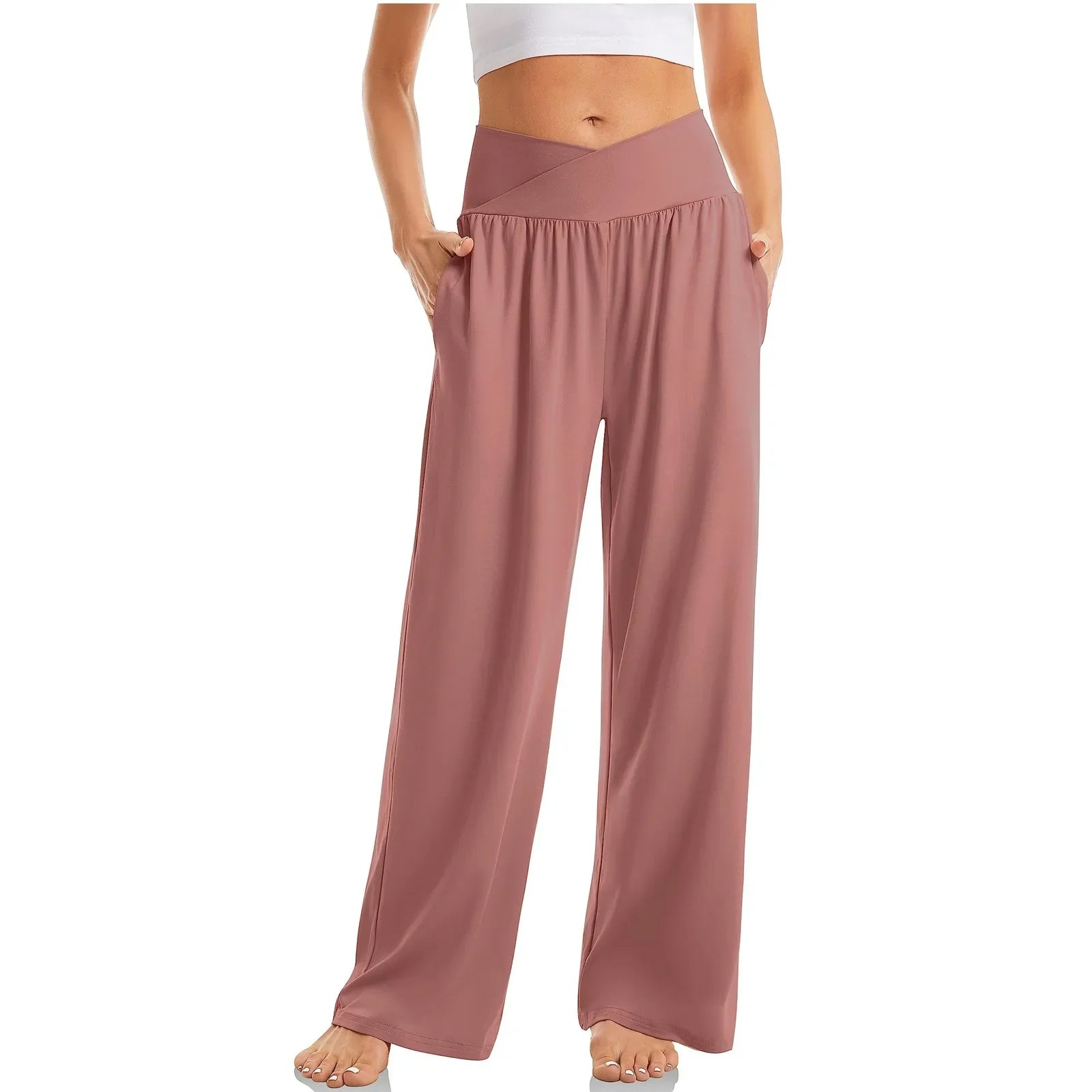 Damskie Spodnie Do Jogi | Szerokie Nogawki-Women Pants-Miloska