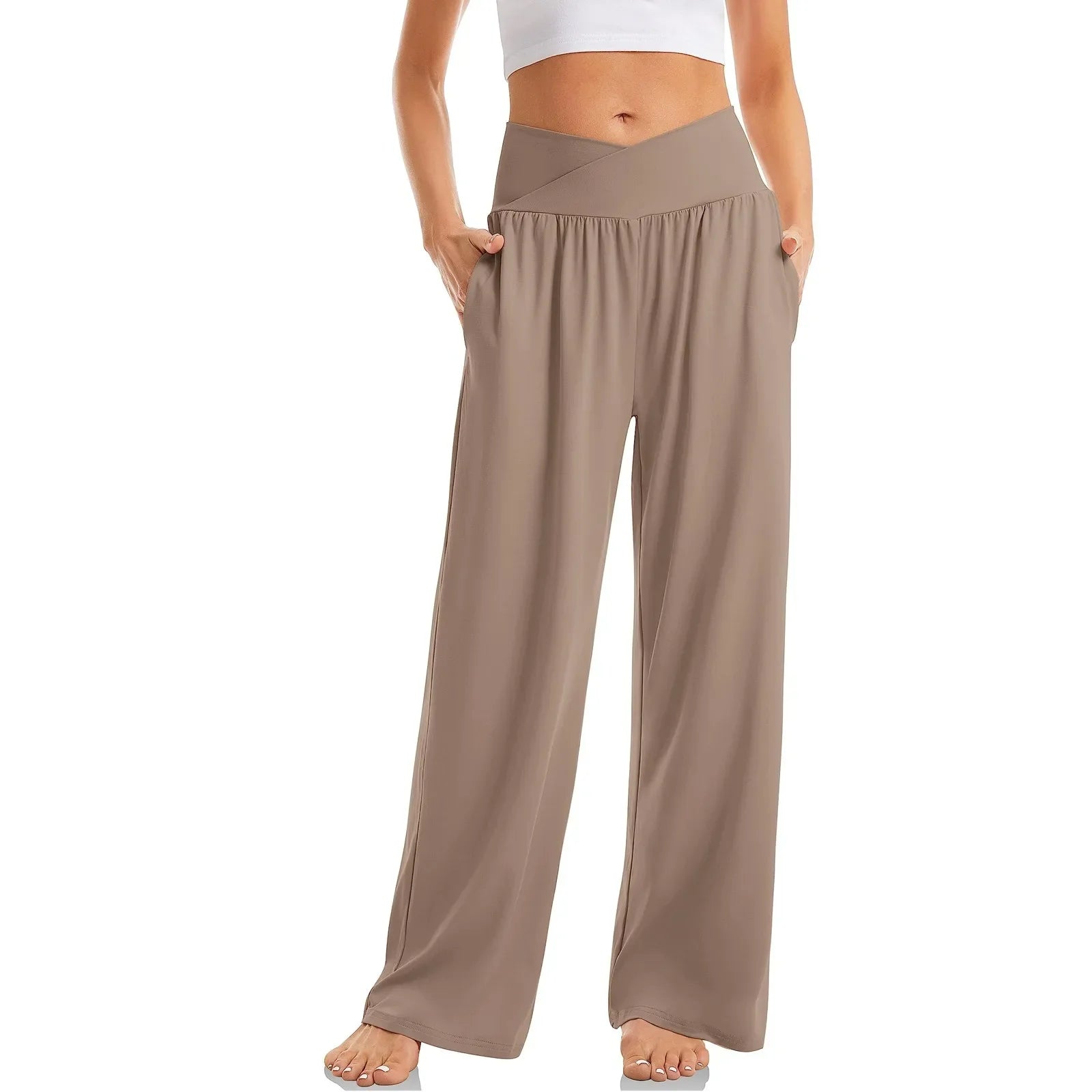 Damskie Spodnie Do Jogi | Szerokie Nogawki-Women Pants-Miloska