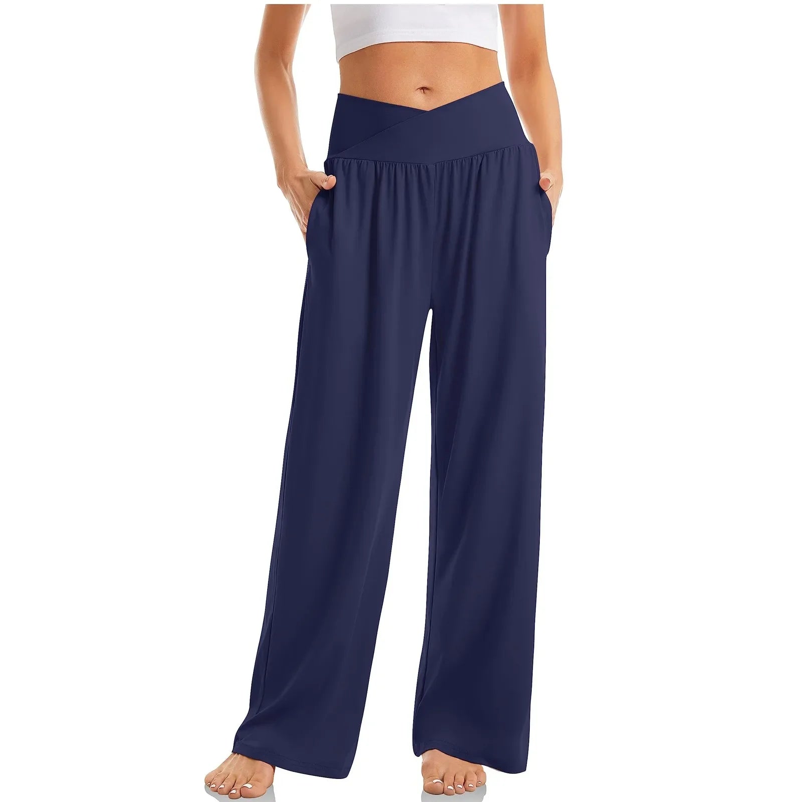 Damskie Spodnie Do Jogi | Szerokie Nogawki-Women Pants-Miloska
