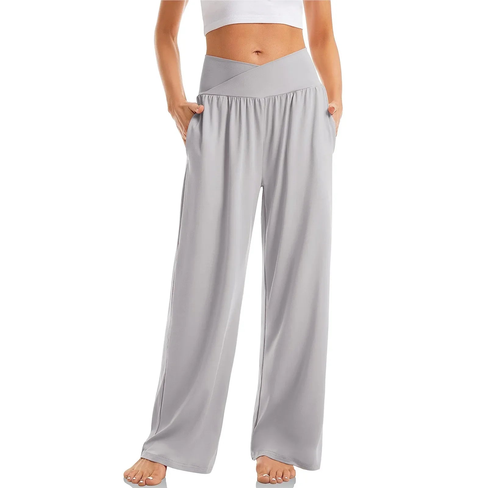 Damskie Spodnie Do Jogi | Szerokie Nogawki-Women Pants-Miloska