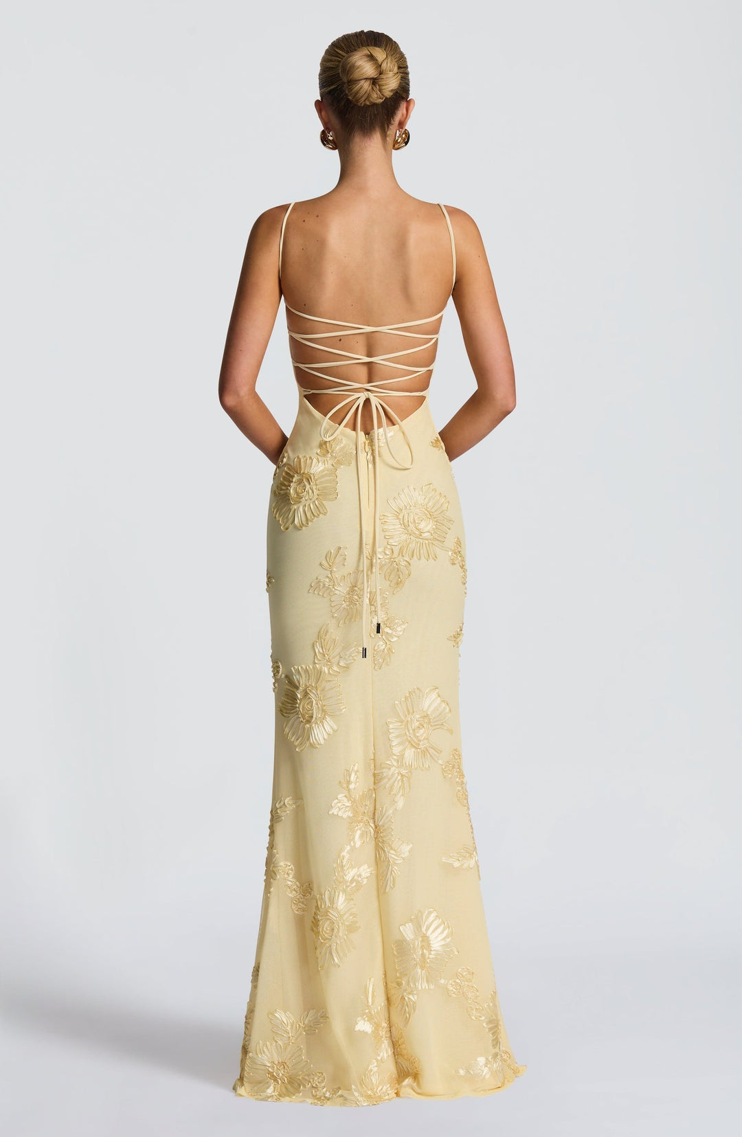 Damskie Sukienka Maxi Kwiaty Gorset - Elegancka na Wesele
