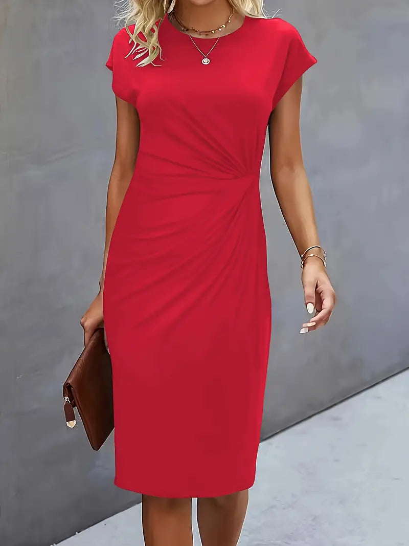 Sukienka Midi Bodycon | Sukienka Do Biura-Women Dress-Miloska