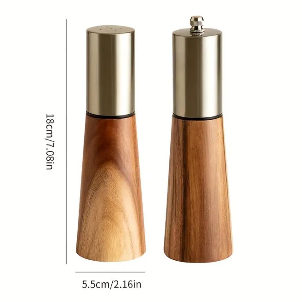 Młynki Do Przypraw | Zestaw Solniczka Pieprzniczka-Salt And Pepper Grinder-Miloska