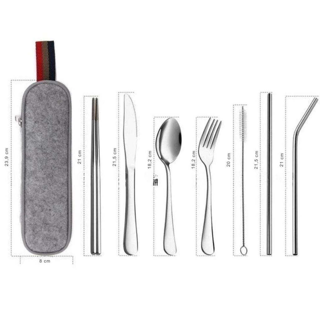 Sztućce Turystyczne | Zestaw Sztućców W Etui-Flatware-Miloska