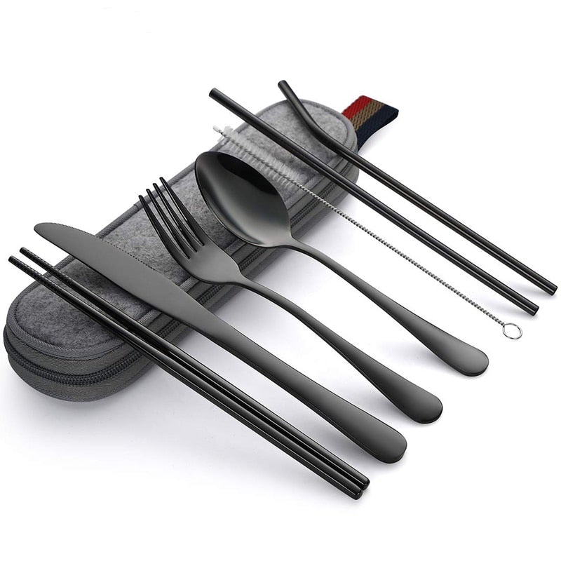 Sztućce Turystyczne | Zestaw Sztućców W Etui-Flatware-Miloska