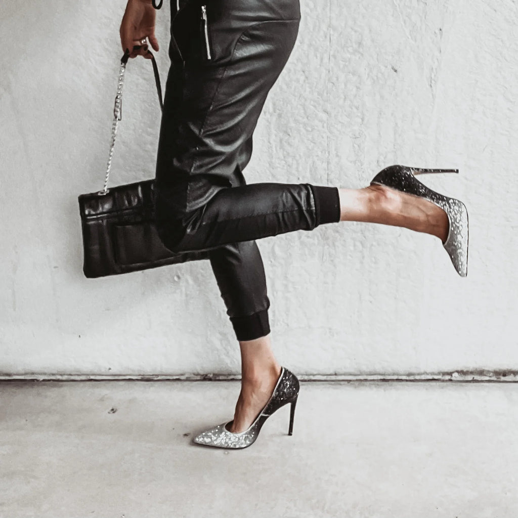 Bojówki Woskowane | Dresy Slim Fit-Women Joggers-Miloska