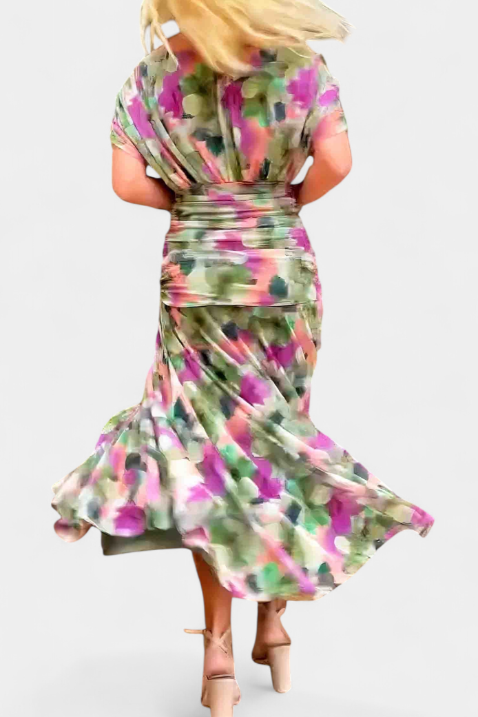 Sukienka Maxi | Sukienka Z Odkrytymi Ramionami-Women Dress-Miloska