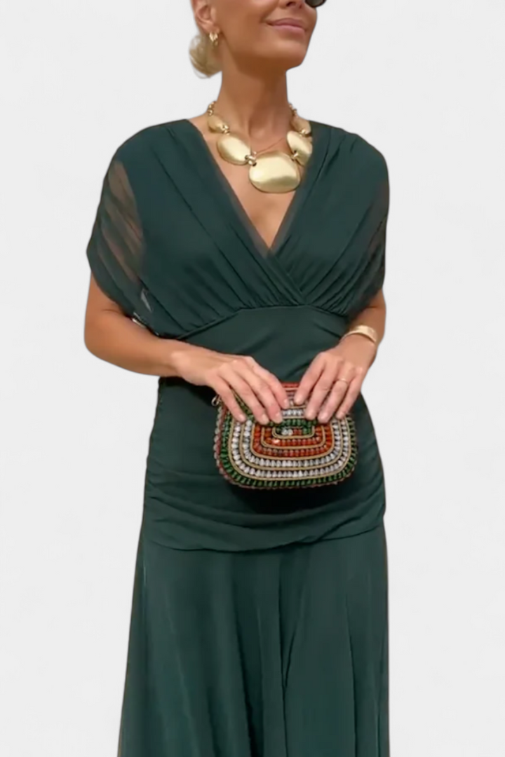 Sukienka Maxi | Sukienka Z Odkrytymi Ramionami-Women Dress-Miloska