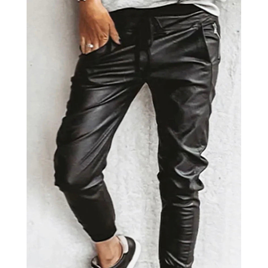 Bojówki Woskowane | Dresy Slim Fit-Women Joggers-Miloska