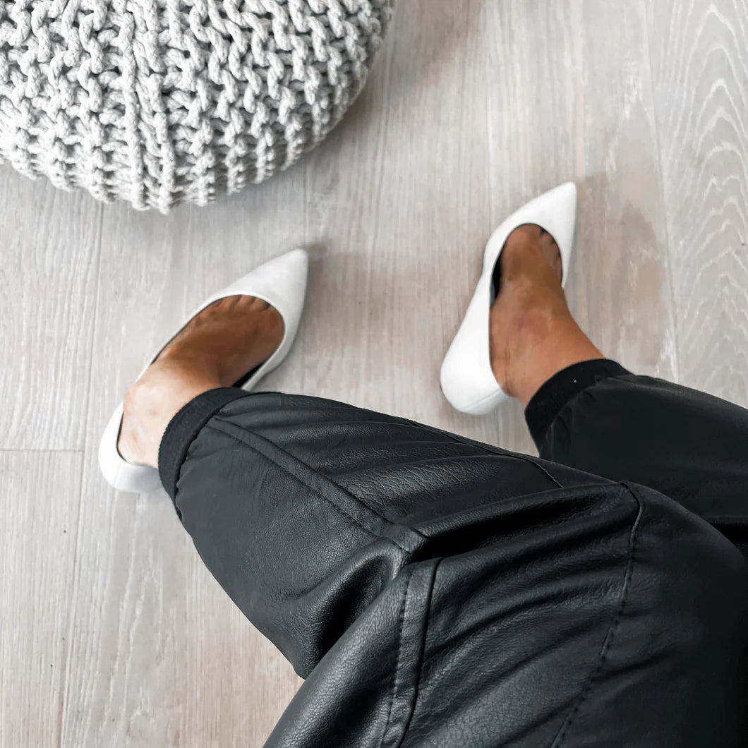 Bojówki Woskowane | Dresy Slim Fit-Women Joggers-Miloska