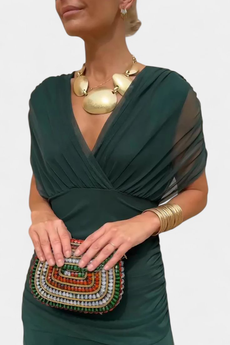 Sukienka Maxi | Sukienka Z Odkrytymi Ramionami-Women Dress-Miloska