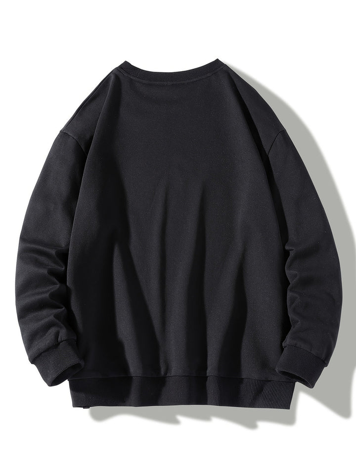 Męskie Bluza Dresowa Okrągły Kołnierz - Klasyczny Casual