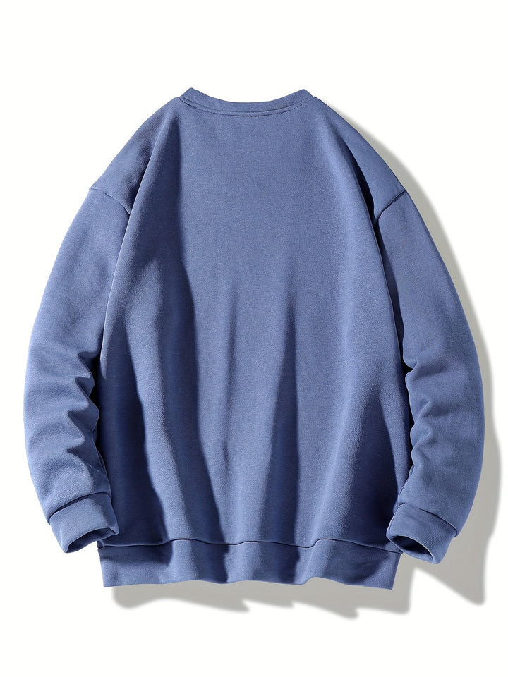 Męskie Bluza Dresowa Okrągły Kołnierz - Klasyczny Casual