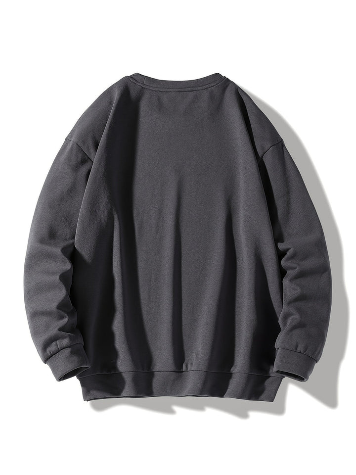 Męskie Bluza Dresowa Okrągły Kołnierz - Klasyczny Casual