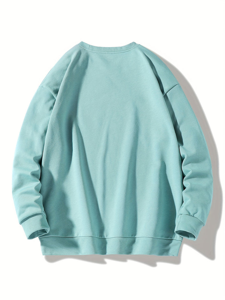 Męskie Bluza Dresowa Okrągły Kołnierz - Klasyczny Casual