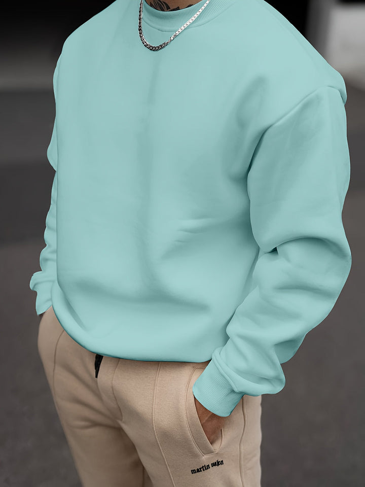 Męskie Bluza Dresowa Okrągły Kołnierz - Klasyczny Casual - Zielony