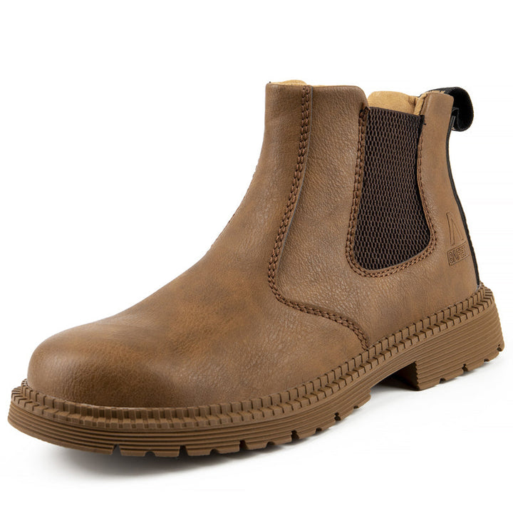 Męskie Buty Robocze - Ochronne Półbuty Bezpieczeństwa - Khaki