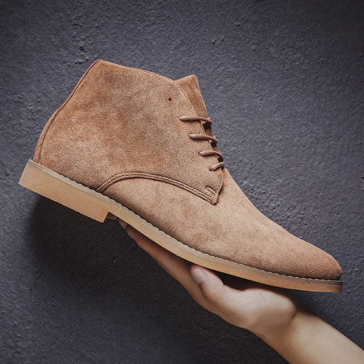 Męskie Eleganckie Buty Sznurowane - Klasyczny Design - Brązowy