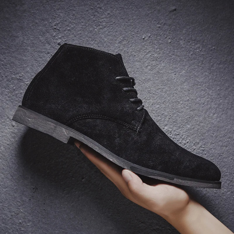 Męskie Eleganckie Buty Sznurowane - Klasyczny Design - Czarny