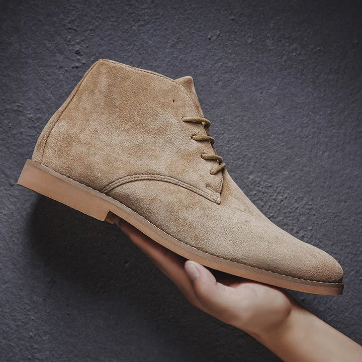 Męskie Eleganckie Buty Sznurowane - Klasyczny Design - Khaki