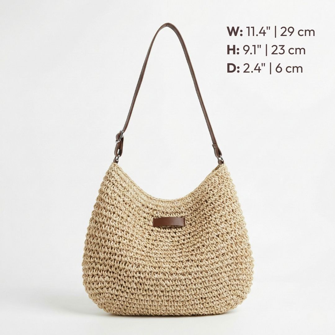 Męskie Eleganckie Torebka Slouchy - Beżowa