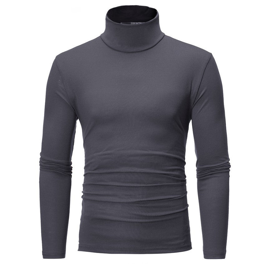 Męskie Golfowe Coltruie z Długimi Rękawami - Elegancka Klasyka - Ciemnoszary