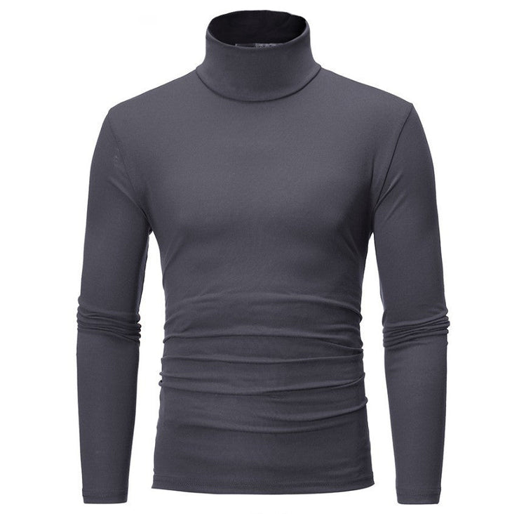 Męskie Golfowe Coltruie z Długimi Rękawami - Elegancka Klasyka - Ciemnoszary