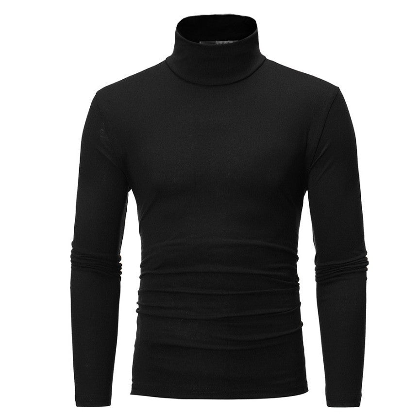 Męskie Golfowe Coltruie z Długimi Rękawami - Elegancka Klasyka - Czarny