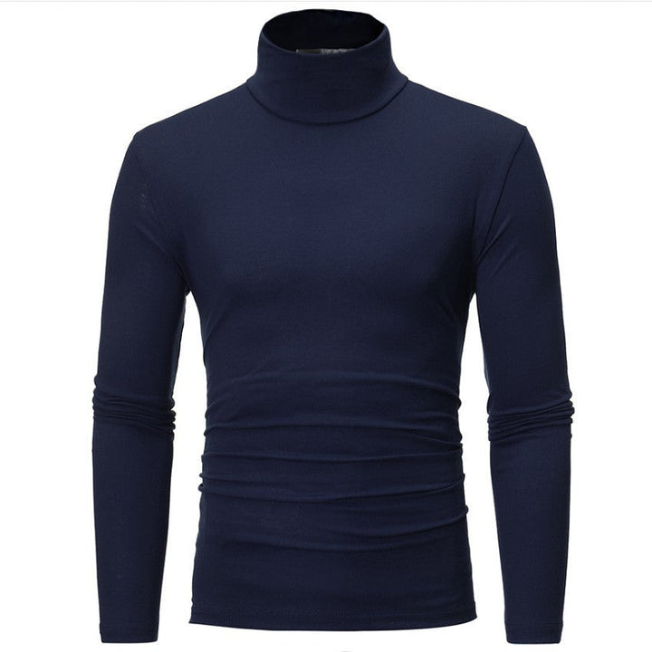 Męskie Golfowe Coltruie z Długimi Rękawami - Elegancka Klasyka - Granatowy