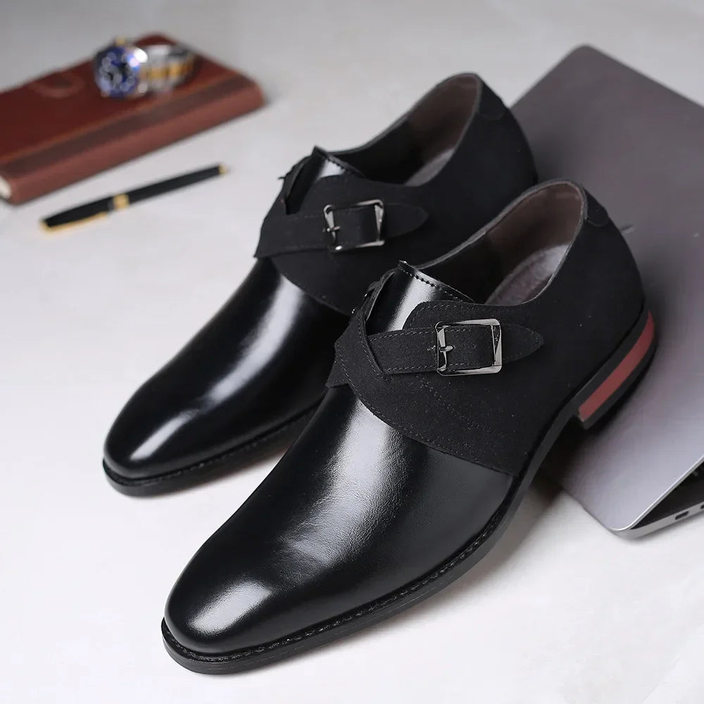 Męskie Instapperki Monk Strap - Oddychające & Wygodne - Czarny
