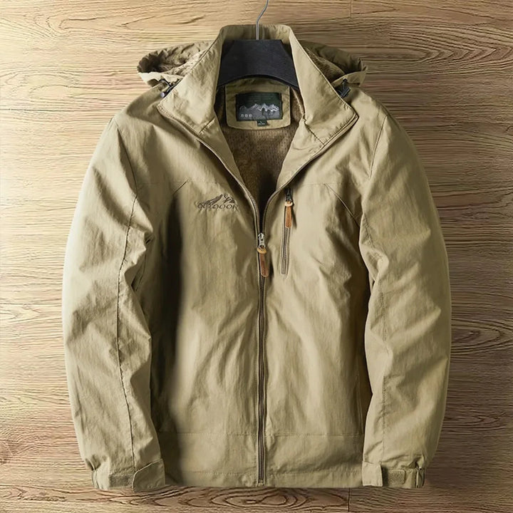 Męskie Kurtka Zimowa Wodoodporna - Outdoor Ski - Khaki