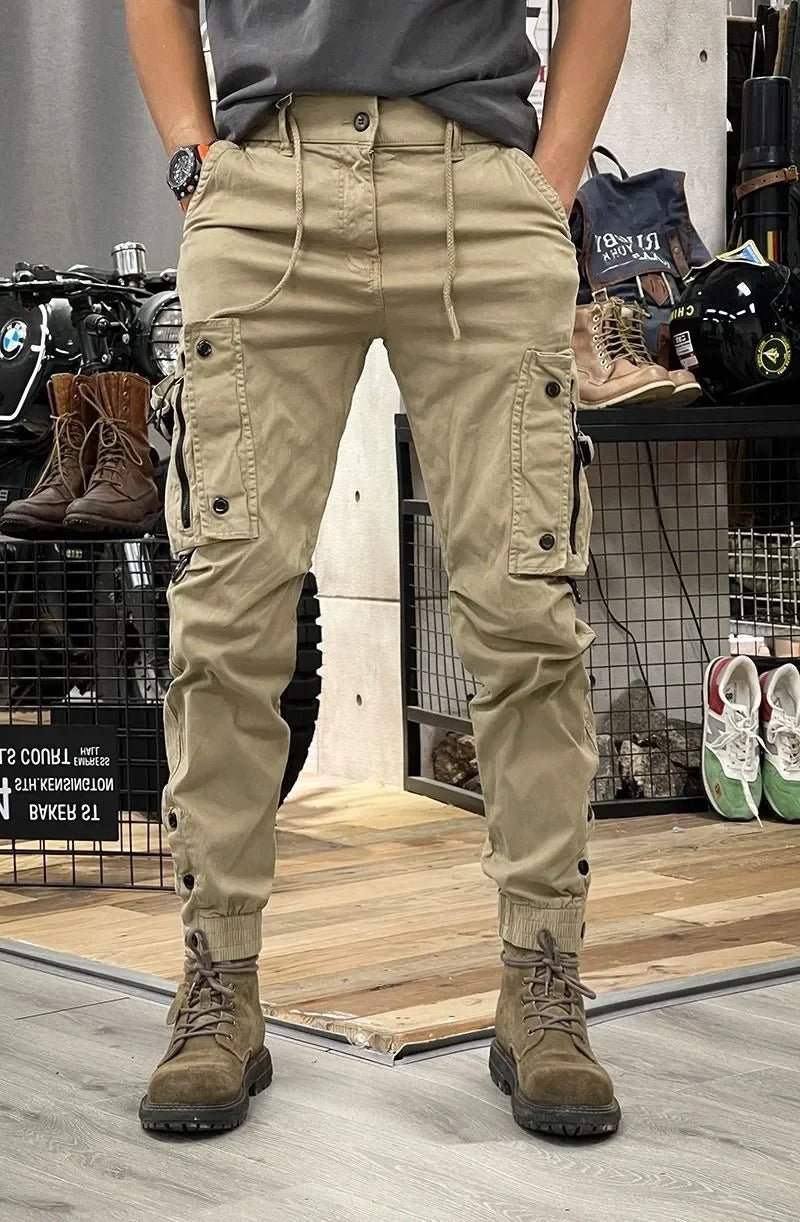 Męskie Spodnie Cargo Stretch - Wygodne i Praktyczne - Khaki 2