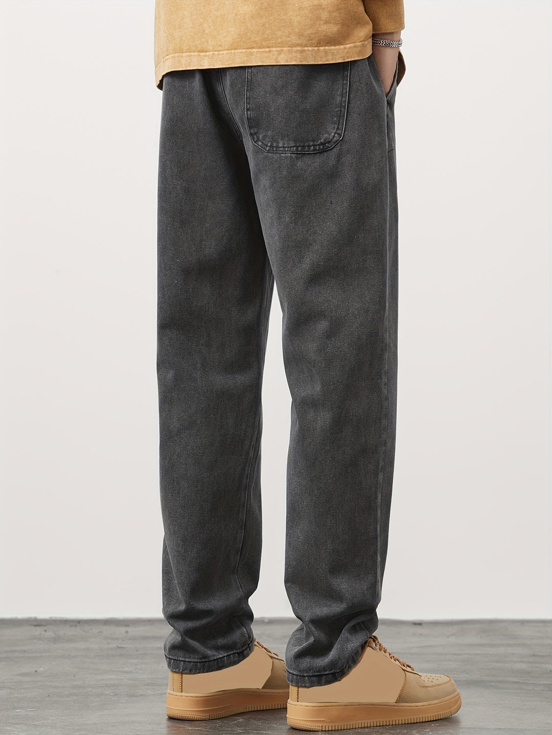 Męskie Spodnie Denim Prosta Nogawka - Casual Wygląd