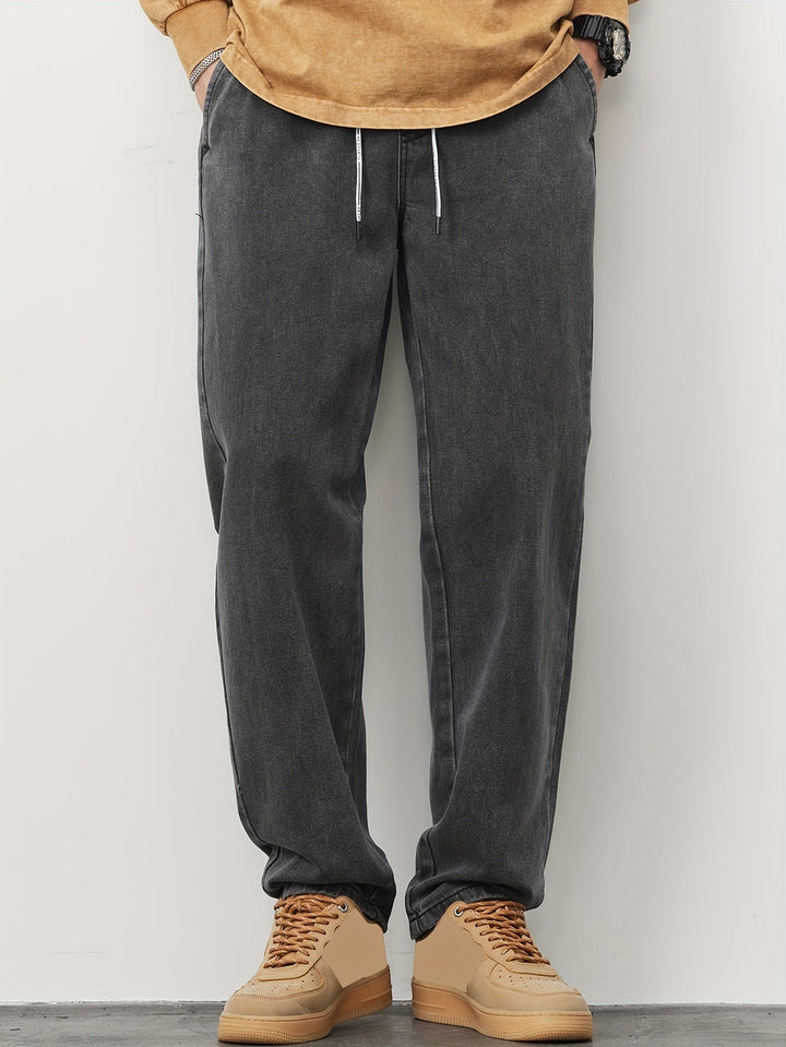 Męskie Spodnie Denim Prosta Nogawka - Casual Wygląd