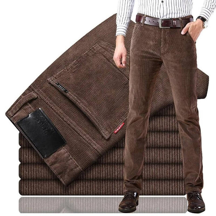 Męskie Spodnie Slim Fit Monaco - Eleganckie i Wygodne - Brązowy