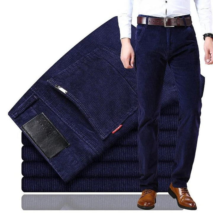 Męskie Spodnie Slim Fit Monaco - Eleganckie i Wygodne - Niebieski
