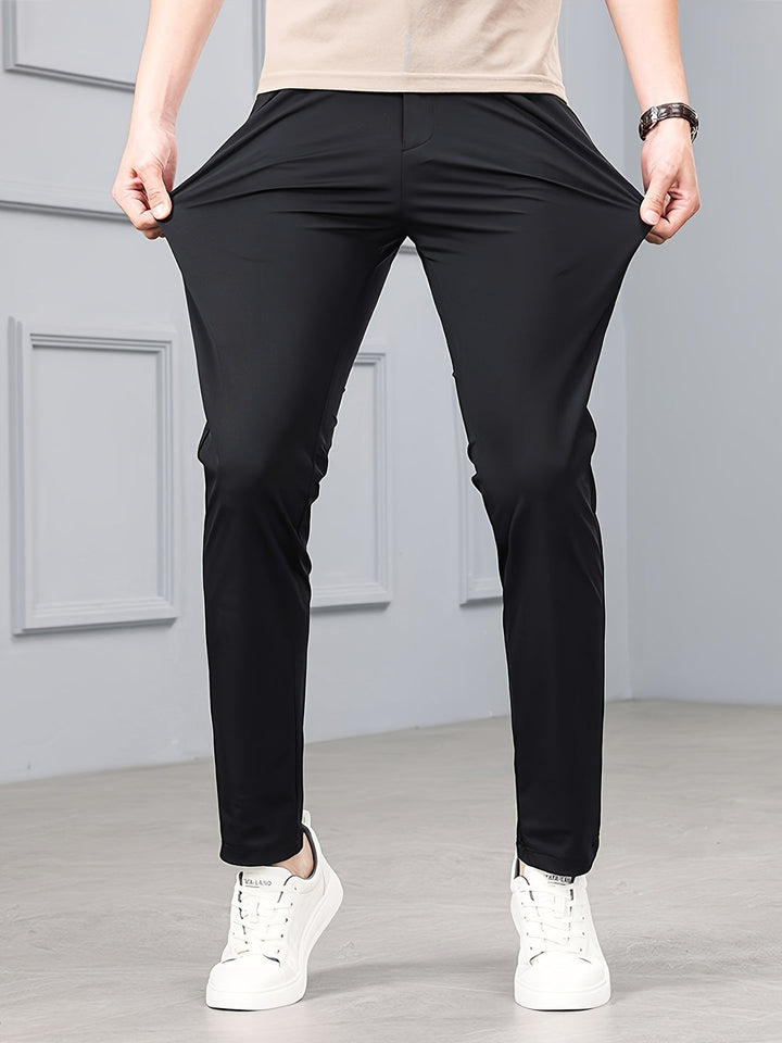 Męskie Spodnie Slim Fit - Stretch & Komfort - Czarny