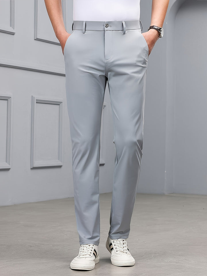 Męskie Spodnie Slim Fit - Stretch & Komfort - Szary