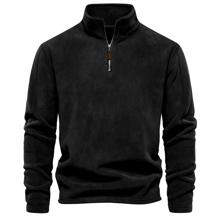 Męskie Swetry Termiczne Half-Zip Stojący Kołnierz - Zima