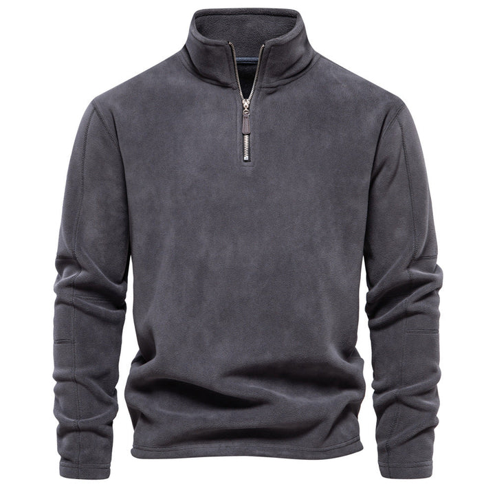 Męskie Swetry Termiczne Half-Zip Stojący Kołnierz - Zima