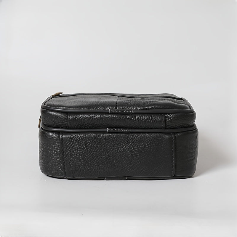 Męskie Torba na ramię skórzana - Biznesowa crossbody z dużą pojemności