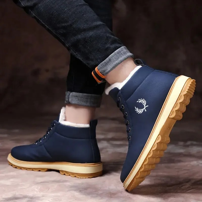Męskie zimowe buty z podszewką fleecową i podeszwą antypoślizgową